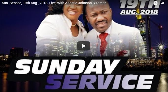 Online Live Sun Service With Apostle Johnson Suleman