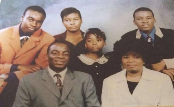 Bishop Oyedepo with his wife and children