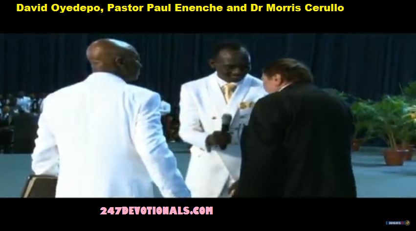 Dr Morris Cerullo Oyedepo and Oyedepo Glory Dome Alter