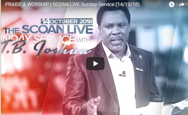 SCOAN LIVE Sunday Service October 2018