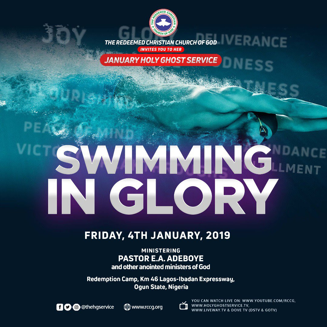 RCCG Holy Ghost Service January 2019 Swimming In Glory