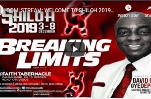 Shiloh 2019 Live Streaming Programme Schedule