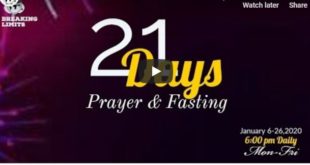 Winners 2020 Fasting 21 Days prayer points