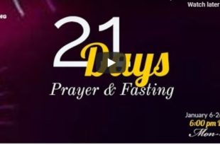 Winners 2020 Fasting 21 Days prayer points