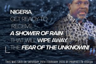 MESSAGE FROM PROPHET TB JOSHUA