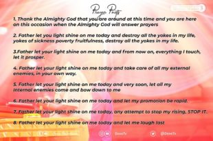 March Special Holy Ghost Service Prayer Points