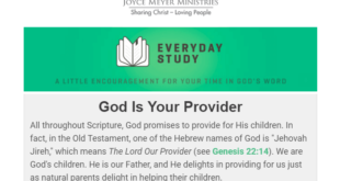 God Is Your Provider By Joyce Meyer