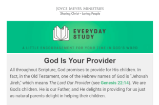 God Is Your Provider By Joyce Meyer