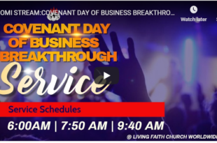 David Oyedepo COVENANT DAY OF BUSINESS BREAKTHROUGHS