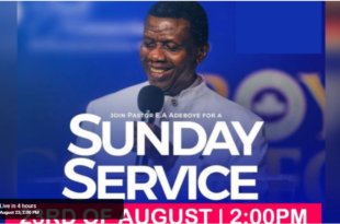 RCCG sunday service 23rd 2020