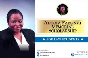 ADEOLA FABUNMI MEMORIAL SCHOLARSHIP