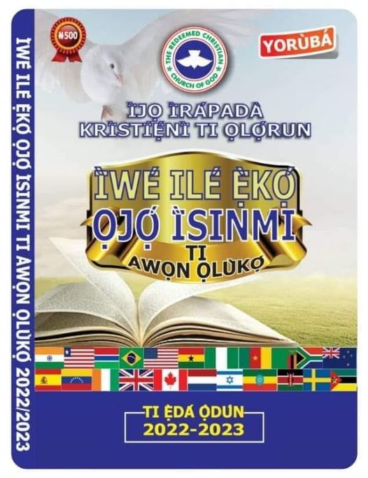YORUBA RCCG SUNDAY SCHOOL TEACHER'S MANUAL Ẹ̀KỌ́ KEJÌDÍNLỌ́GBỌ̀N ỌJỌ́